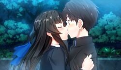 boyfriend-girlfriend cute enju_saion-ji kissing moe_ninja_girls