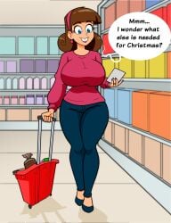 big_ass big_breasts blue_eyes brown_hair brunette fully_clothed genderswap_(mtf) large_ass large_breasts mall mature_female milf nickelodeon public rule_63 shopping store the_fairly_oddparents thick_thighs timantha timmy_turner wide_hips zurc014