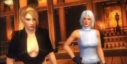 2girls ai_generated christie_(doa) dead_or_alive dead_or_alive_5 female_only harveyruu lesbian lesbian_kiss sarah_bryant tagme video virtua_fighter yuri