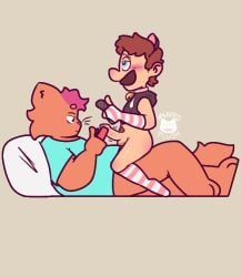 2boys anal anthro anthro_on_anthro duo felid feline femboy haunted_plush luigi male male/male mammal mario_(series) nintendo penetration penile penile_penetration red_sauce(haunted_plush)