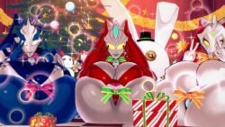 3d alien alien_girl alien_humanoid breasts christmas erection female female_focus female_only galactic_art large_breasts original original_character thick_thighs thighs ultraman_(franchise) ultrawoman wide_hips