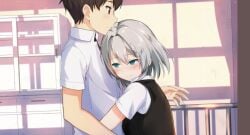 boyfriend-girlfriend cute hugging moe_ninja_girls ricka_machiyuki