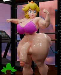 princess peach from mario (series) by kennyb0mber (artist)