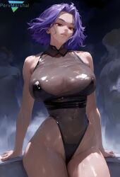 1girls ai_generated big_breasts boku_no_hero_academia busty female female_focus female_only lady_nagant marshalperv multicolored_hair my_hero_academia one-piece_swimsuit pervmarshal pool purple_hair short_hair solo solo_female solo_focus swimsuit tagme tagme_(artist) thick_thighs wet wet_skin wide_hips