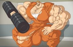 bodybuilder furry hyper hyper_balls hyper_cock hyper_genitalia hyper_penis hyper_testicles jack_ransom male male_only muscles muscular muscular_arms muscular_male muscular_thighs remert ripped_clothing star_trek_lower_decks torn_clothes workout