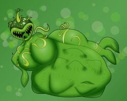 1girls anthro anthrofied ass belly belly_bulge breasts chomper_(pvz) digestion fat female female_pred flora_fauna plant plant_girl plant_humanoid plantie plants_vs._zombies popcap_games pred pussy vglaceon vore vore_belly