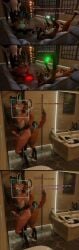 3d_(artwork) absurd_res anal anal_sex anthro bodily_fluids canid canine comic cum cum_in_ass cum_inside digital_media_(artwork) feet femboy flaccid foot_fetish foot_play footjob fox gaming genital_fluids genitals group half-erect handjob hi_res horn lagomorph male male/male mammal penetration penile penis playing_video_game rabbid_foulfellow_(sanythefox) sany_van_fox sanythefox sex sol_heylyn_(sanythefox) trio wings wolpertinger