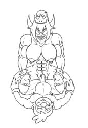 1boy 1girls 2018 abs ahe_gao alternate_species amazon_position animal_humanoid bowsette breasts clothing crown domination duo feet female female_on_top femdom gloves horn human human_on_humanoid humanoid humanoidized large_breasts line_art long_hair looking_pleasured male male_human/female_humanoid male_penetrating mammal mario mario_(series) muscles muscular_female new_super_mario_bros._u_deluxe nintendo nipple_piercing nipples on_top overweight overweight_male piercing rule_63 scalie sex straight super_crown super_mario_bros. theshamelessfreak