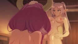 1futa 1girls animated aura_(sousou_no_frieren) big_balls blowjob completely_nude demon_horns earrings elf_ears fellatio frieren fucked_by_enemy futa_on_female futanari hand_on_head implied_ejaculation large_penis light-skinned_female light-skinned_futanari long_penis longer_than_10_seconds oral purple_hair senukin_(artist) shorter_than_30_seconds sound sousou_no_frieren tagme upscaled video villainess white_hair