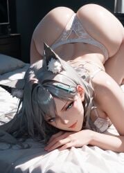 1girls 2d abydos_high_school_student ai_generated animal_ear_fluff animal_ears ass big_ass big_breasts blue_archive bra breasts breasts_bigger_than_head cat_ears curvaceous curvaceous_female curvaceous_figure curvy curvy_figure high_quality hourglass_figure huge_breasts inviting_to_sex large_breasts light-skin light-skinned_female lingerie lips long_hair mature mature_female mature_woman milf milf-master mommy pale-skin pale-skinned_female panties posing sagging_breasts seductive seductive_look sexy_pose shiny_skin shiroko_(blue_archive) shiroko_terror_(blue_archive) silver_hair stable_diffusion tagmeo teal_eyes thick_ass thick_butt thick_thighs thighs underwear white_hair wide_hips wolf_ears