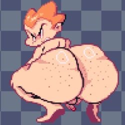 1boy ass backsack balls big_ass big_butt butt fat_ass fat_butt freckles freckles_on_ass friday_night_funkin huge_ass huge_butt kazzartdraw looking_at_viewer looking_back looking_back_at_viewer male male_only naked newgrounds nude orange_hair penis pico's_school pico_(newgrounds) pixel_art solo thick_ass thick_butt