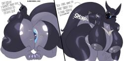 absurd_res anal anal_fluids anal_vore anthro artemis_(zombiedwolf) ass big_breasts big_butt black_body black_fur bodily_fluids breasts canid canine claws duo female fur fur_markings grey_body grey_fur grey_nipples halzin_hizenberg hi_res huge_breasts huge_butt huge_thighs hyper hyper_breasts hyper_butt hyper_thighs larger_female licking licking_lips long_tail male mammal markings multicolored_body multicolored_fur nipples size_difference smaller_male tail thick_thighs tongue tongue_out vore white_body white_fur yellow_eyes