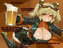 absurd_res absurdres ai_assisted ai_generated alcohol bareyewear beer big_ass big_breasts blonde_female blonde_hair boots burnice_white cleavage cleavage_cutout cleavage_window comic dialog dialogue elbow_gloves eyewear eyewear_on_head female fingerless_gloves fully_clothed glasses glasses_on_head gloves hair_ornament large_ass large_breasts large_butt looking_at_viewer original pov red_eyes sandcrop short_hair skirt smiling smiling_at_viewer talking_to_partner talking_to_viewer thicc thick thick_ass thick_thighs thighhighs twintails wise_(zenless_zone_zero) zenless_zone_zero