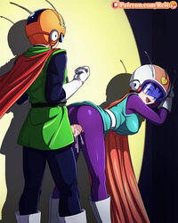 1boy 1girls bodysuit boots clothed clothed_sex cum_in_pussy doggy_style dragon_ball dragon_ball_z faceless_male female from_behind_position great_saiyaman great_saiyaman_2 great_saiyawoman helmet looking_back male/female male_penetrating_female open_mouth patreon reit ripped_clothing royalty sex skin_tight son_gohan straight superheroine teenage_girl teenager torn_clothes torn_pantyhose vaginal_penetration vaginal_sex videl