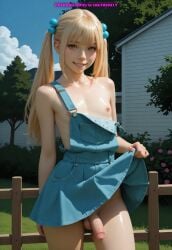 1boy ai_generated balls dress femboy meybekity nipples otoko_no_ko penis trap yaoi