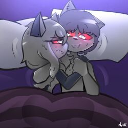 1boy 1girls anthro bed big_breasts blush breasts byzeru canid canine canis demon demon_girl ears female furry hellhound helluva_boss looking_at_another male male/female mythological_canine mythological_creature mythology naked naked_female naked_male nude nude_female nude_male nyck_666 oc original_character sex sky_(byzeru) skyarts two-tone_body two-tone_fur wolf wolf_boy wolf_girl