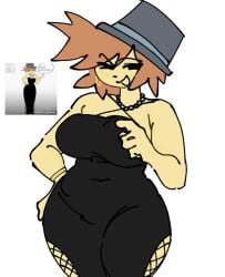 1girl alternate_version_available black_dress dress hoop_earrings jujutsu_shenanigans modakawa_dress pearl_necklace reference_image roblox roblox_avatar robloxian rule_63 tagme tagme_(artist) tze_(roblox) white_background xdoxoxo1