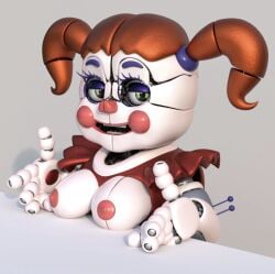 3d breasts circus_baby five_nights_at_freddy's five_nights_at_freddy's:_security_breach looking_at_viewer solo