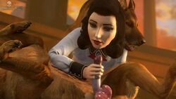 1girls 2boys 3d 3d_(artwork) 3d_animation 3d_model animal_genitalia animal_penis animated areolae bioshock bioshock_infinite bouncing_breasts breasts burial_at_sea canid canine canine_genitalia canine_penis canis darktronicksfm dog dog_penis elizabeth_comstock erection female feral from_behind gangbang group group_sex handjob interspecies knot male nipples no_sound penis sex source_filmmaker straight video zoophilia