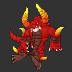 1boy cum dragalia_lost dragon erection grizzlesbear ifrit_(dragalia_lost) male male_only penis solo