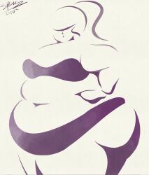 1girls bbw belly big_belly bra fat_rolls minimalist sparks_spectrum thighs