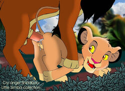 cry_angel_shinaboo cub disney feral_penetrated gay incest male_only penis scar simba the_lion_king