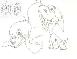 101_dalmatians anastasia_(film) cadpig crossover cub disney don_bluth feral monochrome penis pooka sinner_(artist)