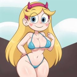 ai_generated bikini blonde_hair cats62 star_butterfly star_vs_the_forces_of_evil