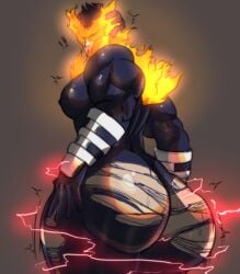 1boy big_ass big_butt endeavor_(my_hero_academia) enji_todoroki male male_only my_hero_academia ryuhayabusa7644 solo solo_male thick_thighs wide_hips