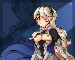 blonde_hair breasts_out corrin_(fire_emblem) corrin_(fire_emblem)_(female) fire_emblem fire_emblem_fates grey_hair j-madeye nintendo tagme