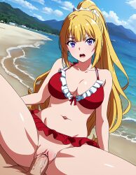 ai_generated bikini classroom_of_the_elite cowgirl_position karuizawa_kei ranwai youkoso_jitsuryoku_shijou_shugi_no_kyoushitsu_e