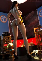 ass big_ass blenderdemon breasts completely_nude completely_nude_female fortnite grabbing grabbing_ass grabbing_own_ass heels looking_away marigold_(fortnite) naked_footwear nude nude_female shiny shiny_skin tagme theblenderdemon