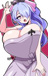 1girls alternate_breast_size alternate_costume alternate_hairstyle bare_arms breasts camilla_(fire_emblem) camilla_(hot_springs)_(fire_emblem) cleavage curvy female female_only fire_emblem fire_emblem_fates fire_emblem_heroes gigantic_breasts hair_over_one_eye hand_on_own_thigh leaning_forward naked_towel nintendo official_alternate_costume official_alternate_hairstyle open_mouth pink_eyes ponytail purple_hair red_background senak012 simple_background solo thick_thighs thighhighs towel very_long_hair voluptuous waving