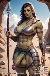 1futa abs ai_generated balls big_balls big_breasts breasts curvy dickgirl futa_only futanari greenish_skin horde horde_(warcraft) looking_at_viewer muscular_futanari nipples orc orc_(warcraft) orc_futanari penis perfect_body ready_to_fuck skimpy_armor small_waist smile solo taceee testicles world_of_warcraft