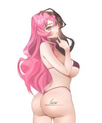 1girls big_ass big_breasts bikini busty fat_ass female female_only finger_to_mouth firelordzuu heterochromia long_hair looking_at_viewer looking_back multicolored_hair neo_(rwby) parted_lips pevans pink_eyes rooster_teeth rwby seductive sensual sideboob solo solo_female swimsuit swimwear thong_bikini white_background