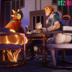 3boys 3d ass big_ass big_butt feet femboy fortnite gay huge_ass huge_butt male male_only meowscles_(fortnite) no_visible_genitalia non-human oscar_(fortnite) purradise_meowscles rtzero sunspot_(fortnite)