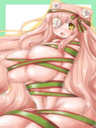 1girls alternate_breast_size breasts_bigger_than_head christmas huge_breasts itini-sanshi kirakishou rozen_maiden wrapped