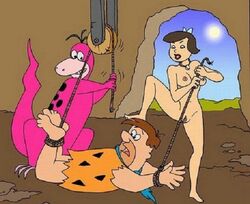 betty_rubble comic dino dinosaur fred_flintstone hanna-barbera pussy the_flintstones toon