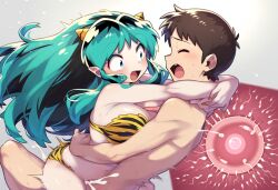 ai_generated couple crossover crossover_shipping cum cum_in_pussy cum_inside curvy curvy_female curvy_figure dreson huge_areola huge_breasts huge_nipples impregnation lum male/female neon_genesis_evangelion shinji_ikari straight straight_sex thick_thighs urusei_yatsura