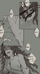 chest cum cum_drip demon_slayer eyes_rolling_back grabbing long_hair male saliva_drip scared shaking_legs sheets tears trembling yoriichi_tsugikuni