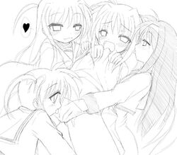 arisa_bannings fate_testarossa lyrical_nanoha mahou_shoujo_lyrical_nanoha nanoha_takamachi suzuka_tsukimura