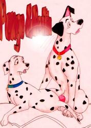 101_dalmatians canine disney dog female feral fur male mammal penis perdita pongo straight tagme