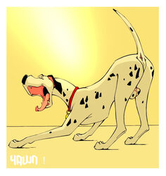 101_dalmatians canine disney dog feral fur klaus_doberman male_only pongo side_view solo tagme testicles