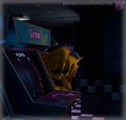 2girls 3d animated arcade arcade_machine big_breasts bonfie bonnie_(cally3d) bonnie_(fnaf) completely_nude fatalfire fazclaire's_nightclub female five_nights_at_freddy's freddy_fazbear's_pizzeria_simulator fredina's_nightclub golden_freddy_(fnaf) golden_fredina_(cally3d) jumpscare nude_female penetration sound toy type_0 video x-files yuri