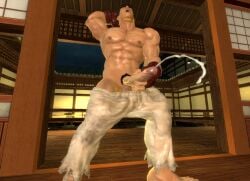 1boy big_cumshot big_penis cum cumshot ejaculate ejaculation feet feet_out_of_frame front_view male_feet male_focus male_only masturbation muscle muscles orgasm orgasm_face pose posing_with_dick ryu_(street_fighter) solo solo_focus solo_male street_fighter street_fighter_v tiimiixx training_pants veiny_penis