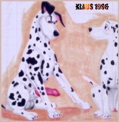 101_dalmatians 1990s 1996 20th_century canine disney dog feral fur klaus_doberman penis perdita pongo