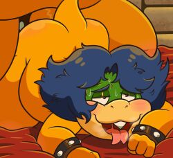 accessory ahe_gao anal anal_sex anthro armband ass blue_hair bodily_fluids bowser cock_ring doggy_style duo father_(lore) father_and_child_(lore) father_and_son_(lore) from_behind_position hair heart_eyes heart_symbol hi_res incest_(lore) jewelry koopa koopaling looking_pleasured ludwig_von_koopa male male/male mario_(series) messy_hair nintendo overweight overweight_male parent_(lore) parent_and_child_(lore) parent_and_son_(lore) penetration penis_accessory penis_jewelry scalie sex sinribbons son_(lore) sweat sweatdrop