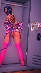 au_ra ball_gag bondage box_tie cheerleader dildo female final_fantasy final_fantasy_xiv gag imminent_rape kidnapped kisa_kha locker missing_poster poster rape rope rope_bondage rope_harness xaela