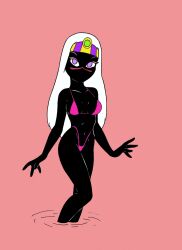 alien alien_girl alien_humanoid black_body crown duck_dodgers facial_mark female female_only in_water looney_tunes martian martian_(duck_dodgers) pink_bikini purple_eyes queen_tyr'ahnee rockbaker warner_brothers white_hair