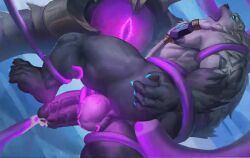 animated anthro bara bear bondage bound cum cumdrip fur gay league_of_legends lindong muscular_anthro muscular_male no_sound open_mouth restrained riot_games suspension tagme tentacle tentacle_in_ass tentacle_in_mouth tentacle_penetration urethral_penetration ursid veiny_penis vel'koz video volibear